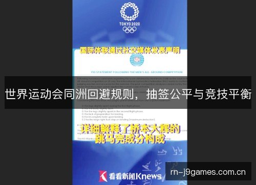 世界运动会同洲回避规则，抽签公平与竞技平衡